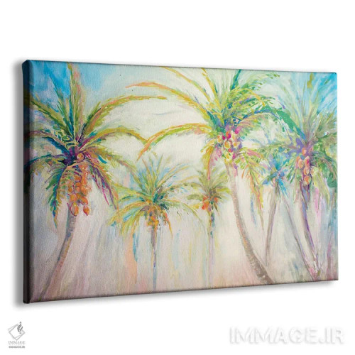 تابلو صحنهای از نخلها با آبرنگ اثر دیانآرت (نام هنری) - نمای پرسپکتیو محصول