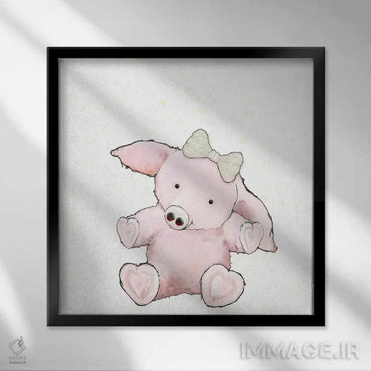 تابلو هر قلب یک آغوش II اثر دیانآرت (نام هنری) - نمای قابدار مشکی