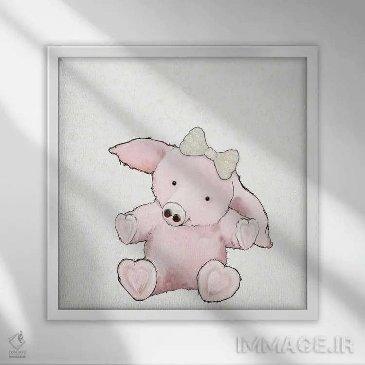 تابلو هر قلب یک آغوش II اثر دیانآرت (نام هنری) - نمای قابدار سفید