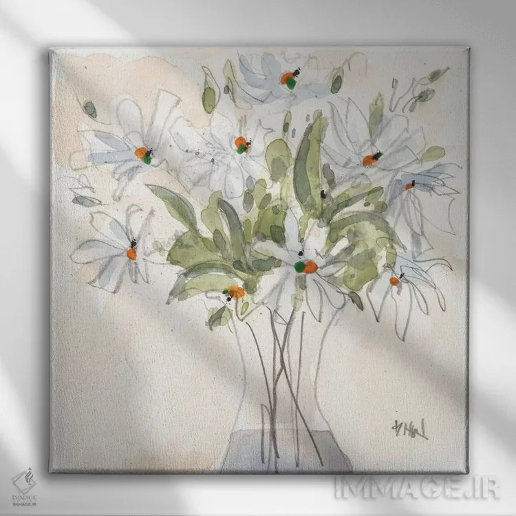 تابلو گل داوودی فقط به خاطر I اثر ساموئل دیکسون - نمای روبهرو روی دیوار