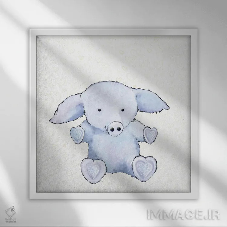 تابلو هر قلب یک آغوش I اثر دیانآرت (نام هنری) - نمای قابدار سفید