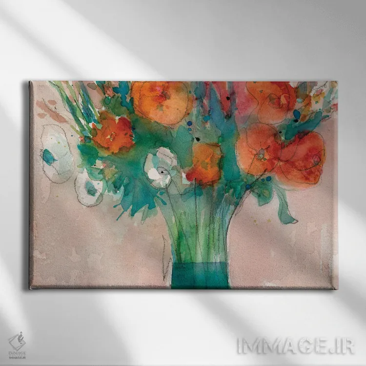 تابلو دستهگل فراوان II اثر ساموئل دیکسون - نمای روبهرو روی دیوار