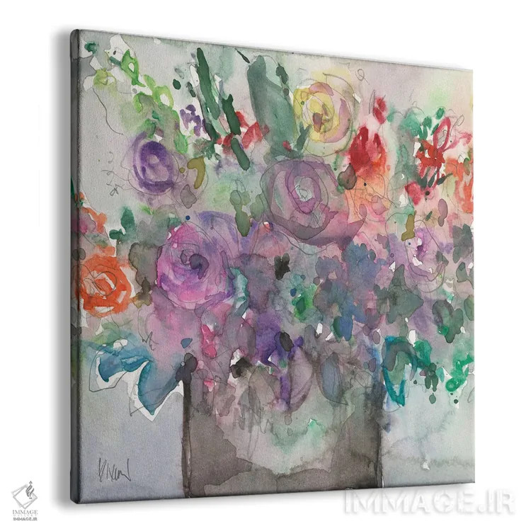 تابلو باغچه آبی ترکیبی I اثر ساموئل دیکسون - نمای پرسپکتیو محصول