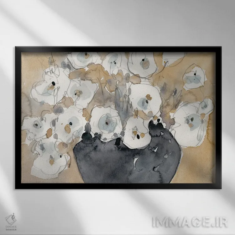 تابلو شکوفه سفید دیگر II اثر ساموئل دیکسون - نمای قابدار مشکی