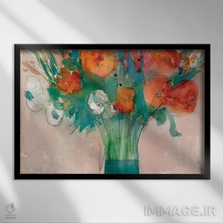 تابلو دستهگل فراوان II اثر ساموئل دیکسون - نمای قابدار مشکی