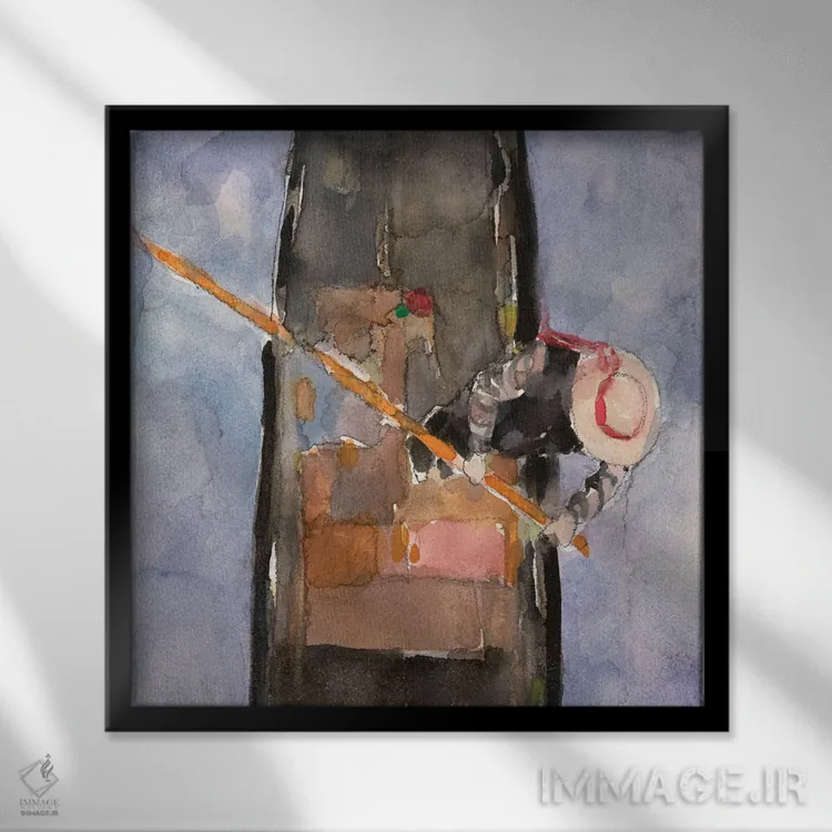 تابلو بالای گوندولا I اثر ساموئل دیکسون - نمای قابدار مشکی