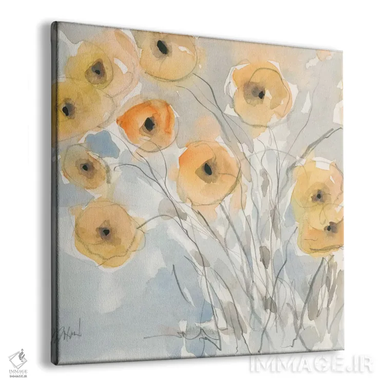 تابلو خشخاشهای غروب II اثر ساموئل دیکسون - نمای پرسپکتیو محصول