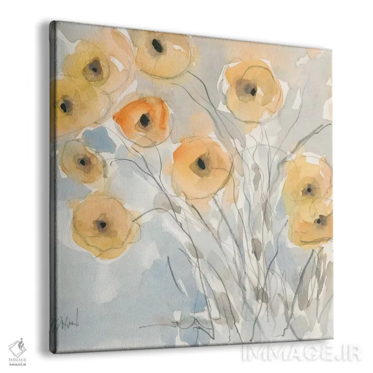 تابلو خشخاشهای غروب II اثر ساموئل دیکسون - نمای پرسپکتیو محصول