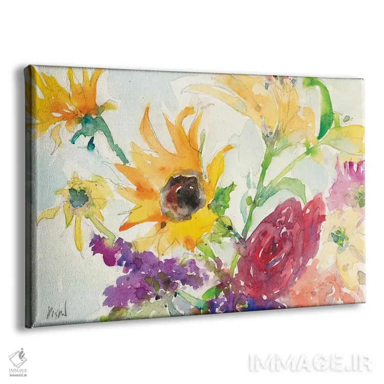 تابلو گلهای وحشی درخشان I اثر ساموئل دیکسون - نمای پرسپکتیو محصول