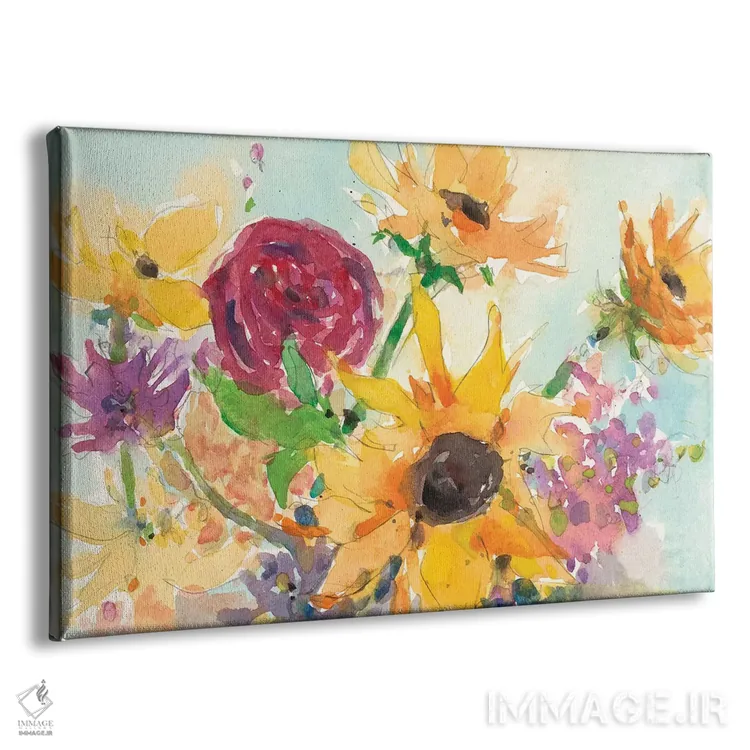 تابلو گلهای وحشی درخشان II اثر ساموئل دیکسون - نمای پرسپکتیو محصول