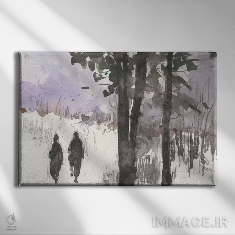 تابلو طرح سرزمین جنگلی I اثر ساموئل دیکسون - نمای روبهرو روی دیوار