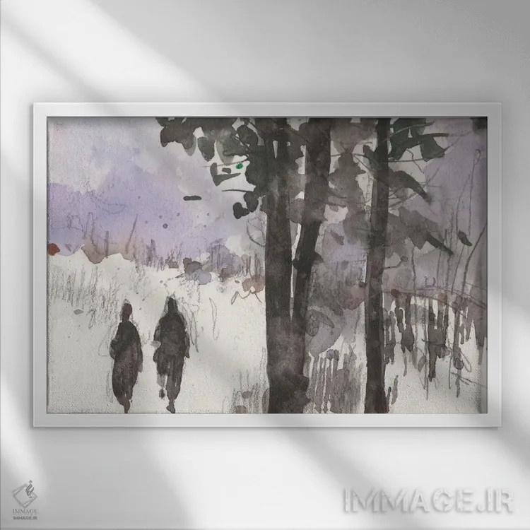 تابلو طرح سرزمین جنگلی I اثر ساموئل دیکسون - نمای قابدار سفید