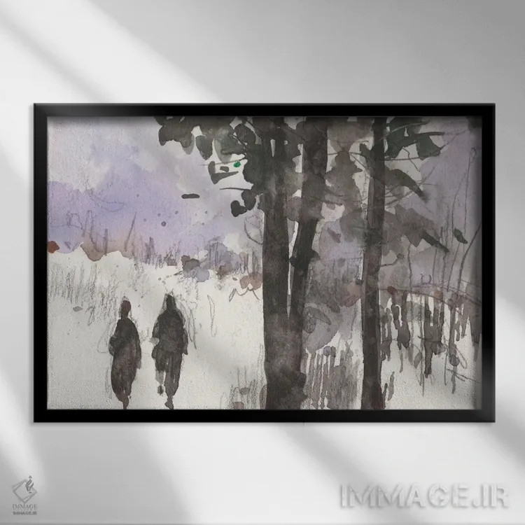 تابلو طرح سرزمین جنگلی I اثر ساموئل دیکسون - نمای قابدار مشکی