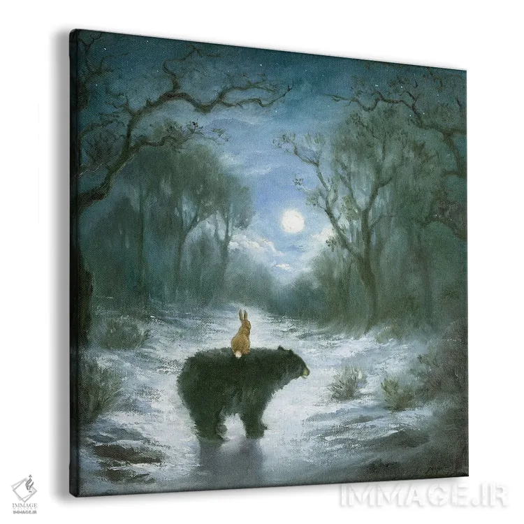 تابلو ایزابل و خرس اثر دیوید جواکین - نمای پرسپکتیو محصول