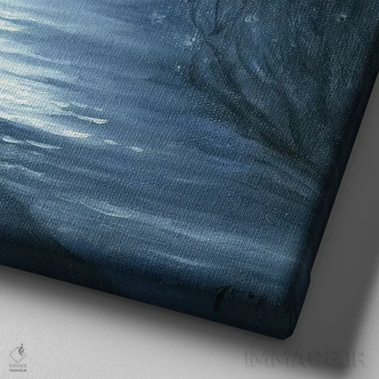 تابلو ایزابل و ماه خود اثر دیوید جواکین - نمای نزدیک بافت بوم