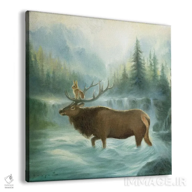 تابلو ایزابل و گوزن شمالی اثر دیوید جواکین - نمای پرسپکتیو محصول