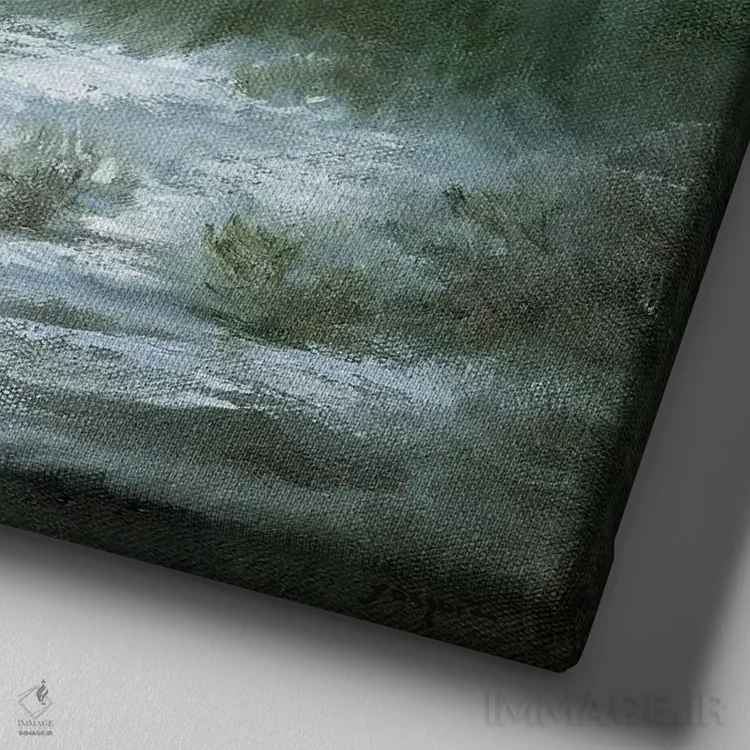 تابلو ایزابل و خرس اثر دیوید جواکین - نمای نزدیک بافت بوم