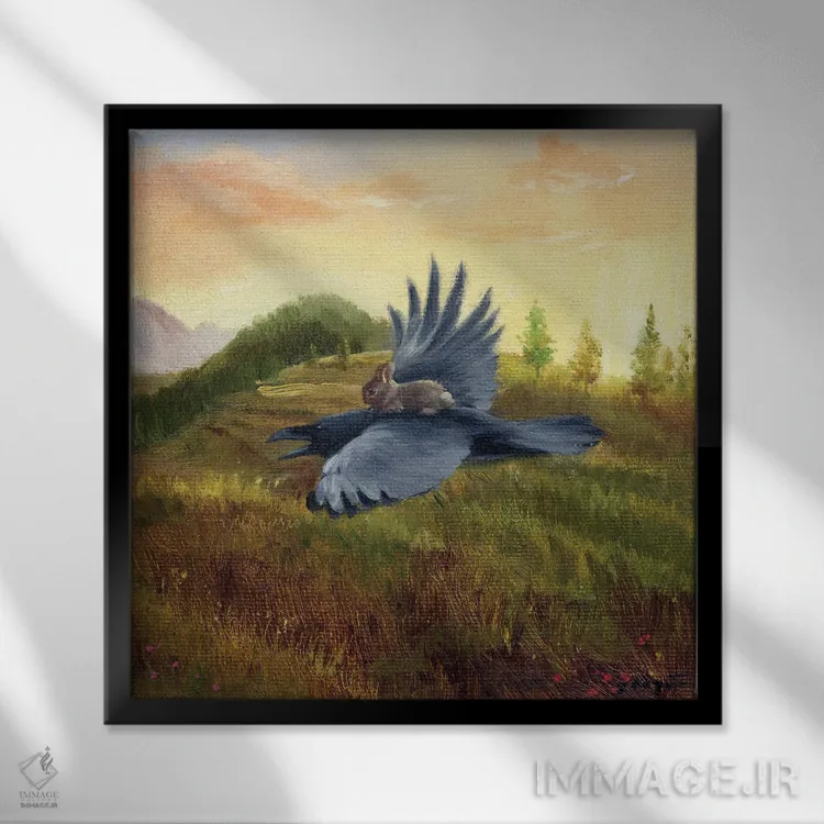 تابلو ایزابل راهی پیدا میکند اثر دیوید جواکین - نمای قابدار مشکی