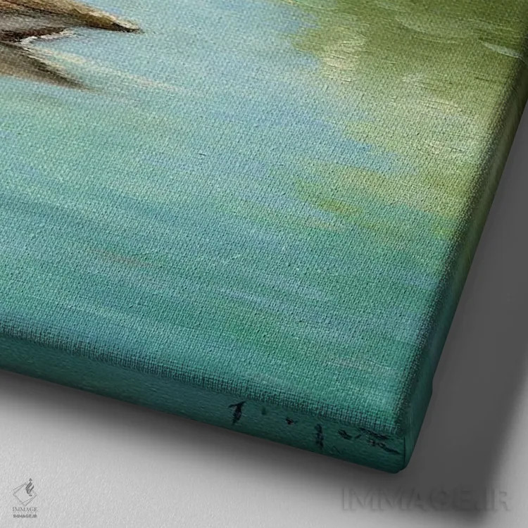 تابلو ایزابل و غاز اثر دیوید جواکین - نمای نزدیک بافت بوم