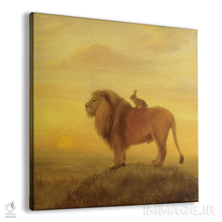 تابلو ایزابل و شیر اثر دیوید جواکین - نمای پرسپکتیو محصول