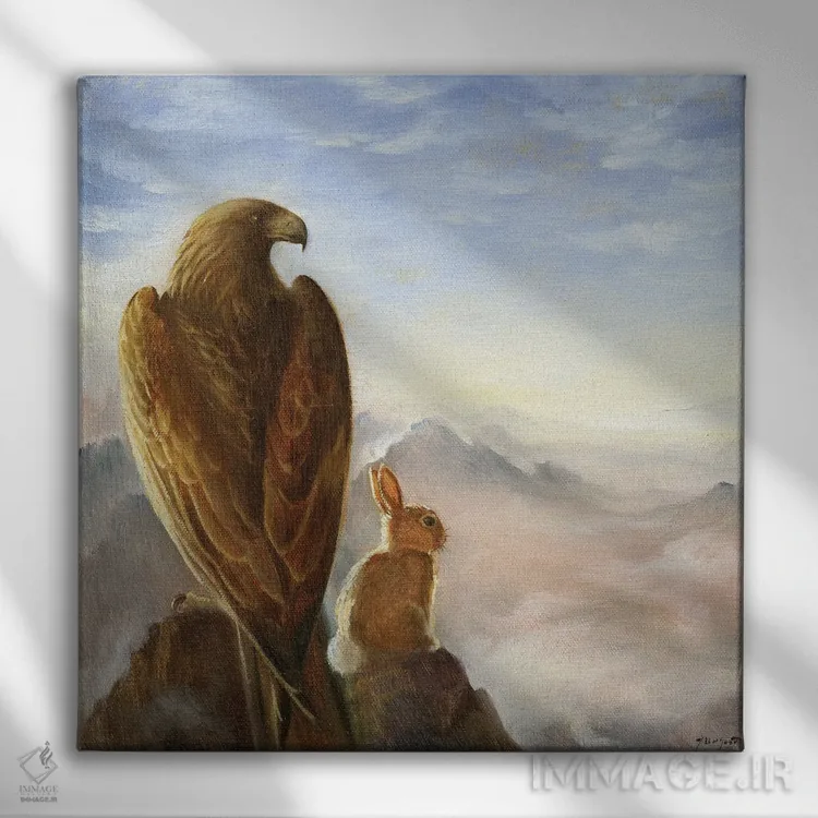 تابلو ایزابل و عقاب اثر دیوید جواکین - نمای روبهرو روی دیوار