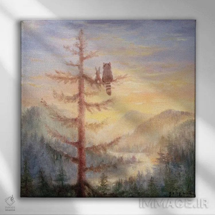 تابلو ایزابل و درخت اثر دیوید جواکین - نمای روبهرو روی دیوار