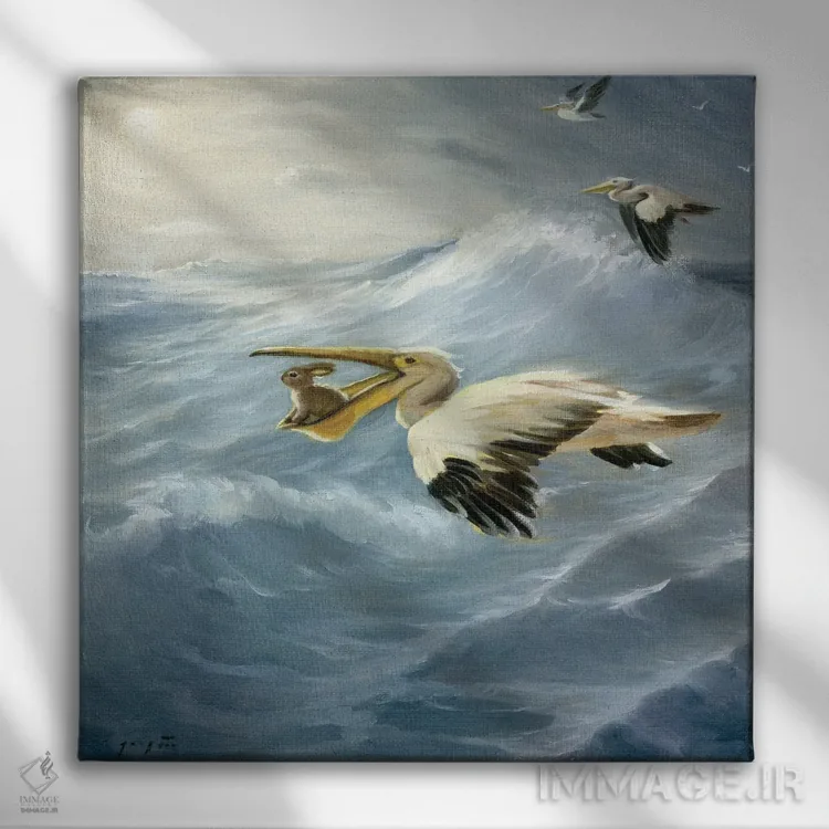 تابلو ایزابل و طوفان اثر دیوید جواکین - نمای روبهرو روی دیوار