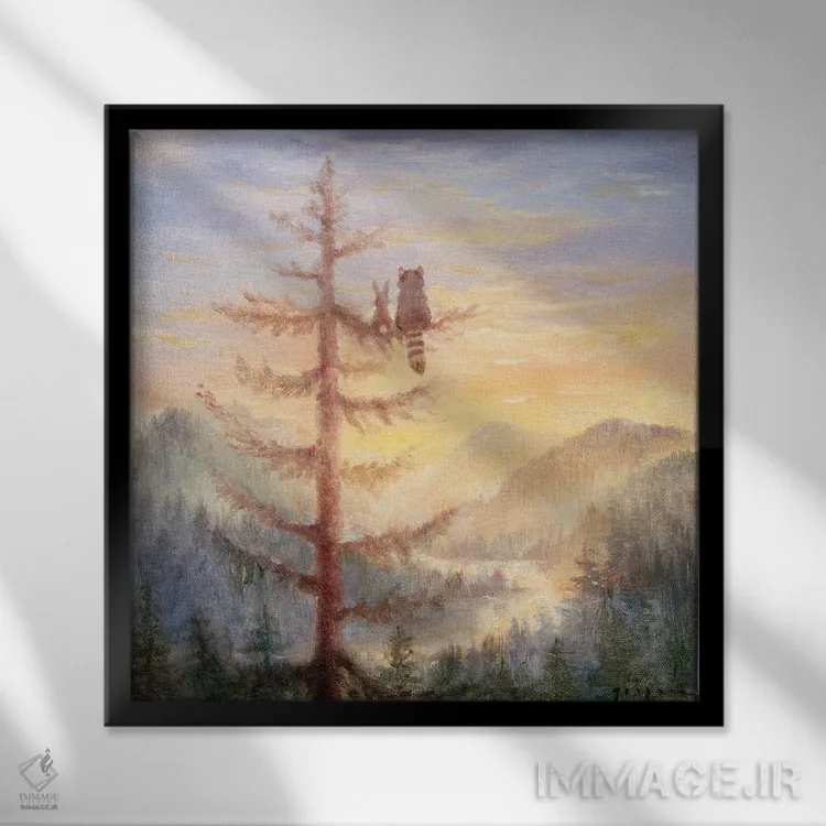 تابلو ایزابل و درخت اثر دیوید جواکین - نمای قابدار مشکی