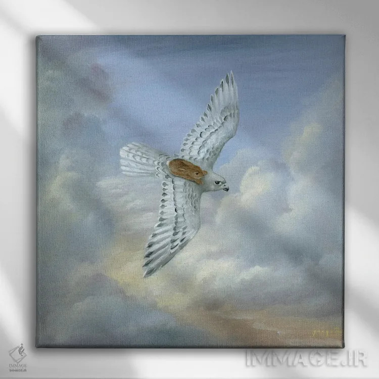 تابلو ایزابل و ابرها اثر دیوید جواکین - نمای روبهرو روی دیوار