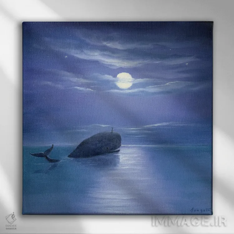 تابلو ایزابل و نهنگ اثر دیوید جواکین - نمای روبهرو روی دیوار