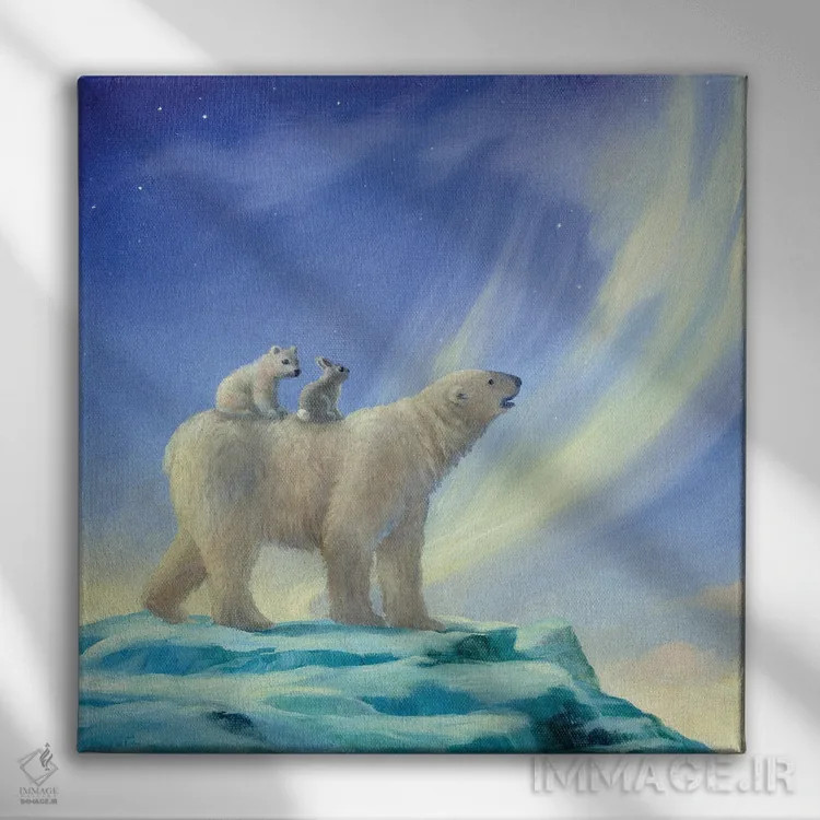 تابلو ایزابل و شفق قطبی اثر دیوید جواکین - نمای روبهرو روی دیوار