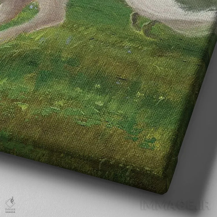 تابلو ایزابل و گله اثر دیوید جواکین - نمای نزدیک بافت بوم