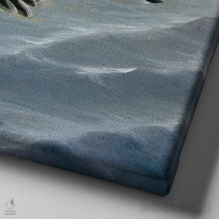 تابلو ایزابل و طوفان اثر دیوید جواکین - نمای نزدیک بافت بوم