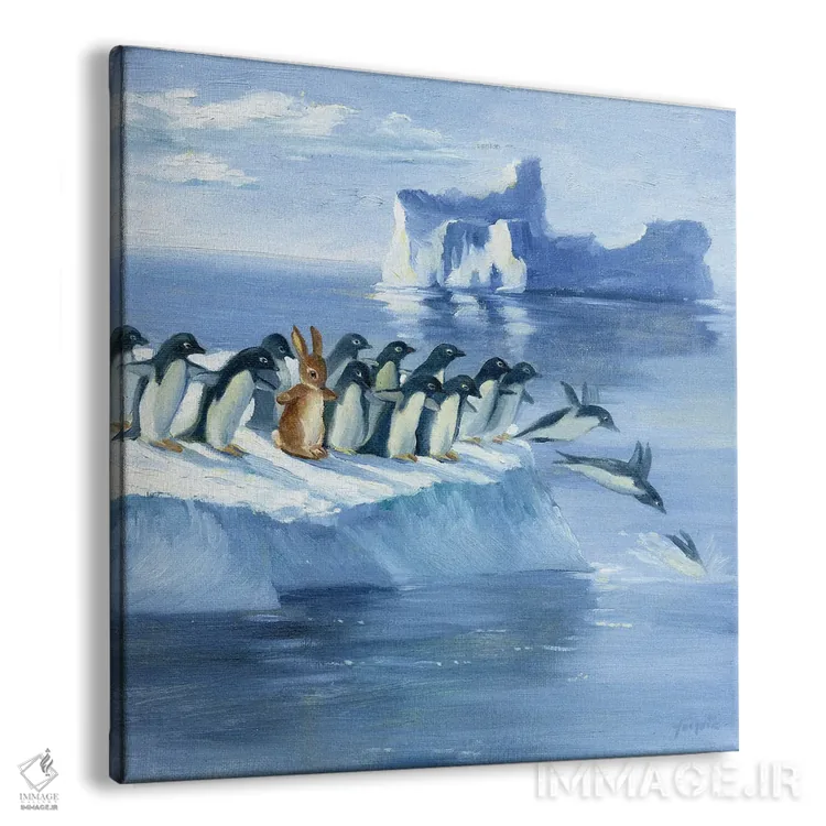 تابلو ایزابل و پنگوئنها اثر دیوید جواکین - نمای پرسپکتیو محصول