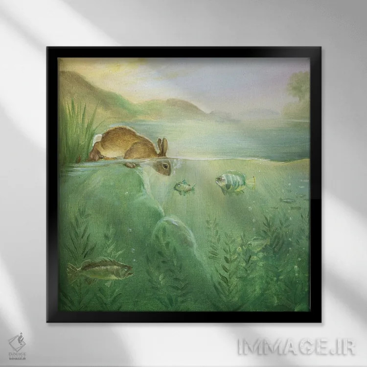 تابلو ایزابل و دنیای جدید اثر دیوید جواکین - نمای قابدار مشکی