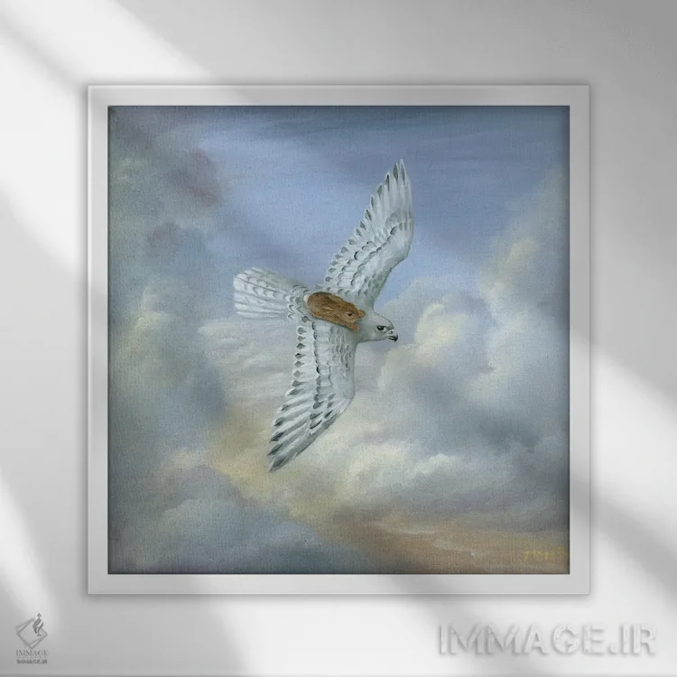 تابلو ایزابل و ابرها اثر دیوید جواکین - نمای قابدار سفید