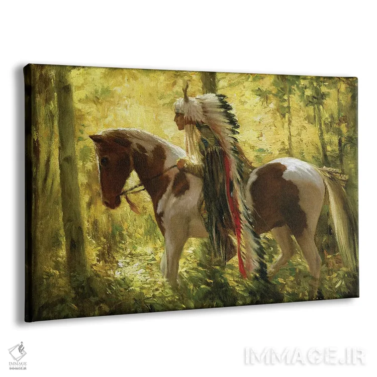 تابلو اسب جنگی اثر دیوید جواکین - نمای پرسپکتیو محصول