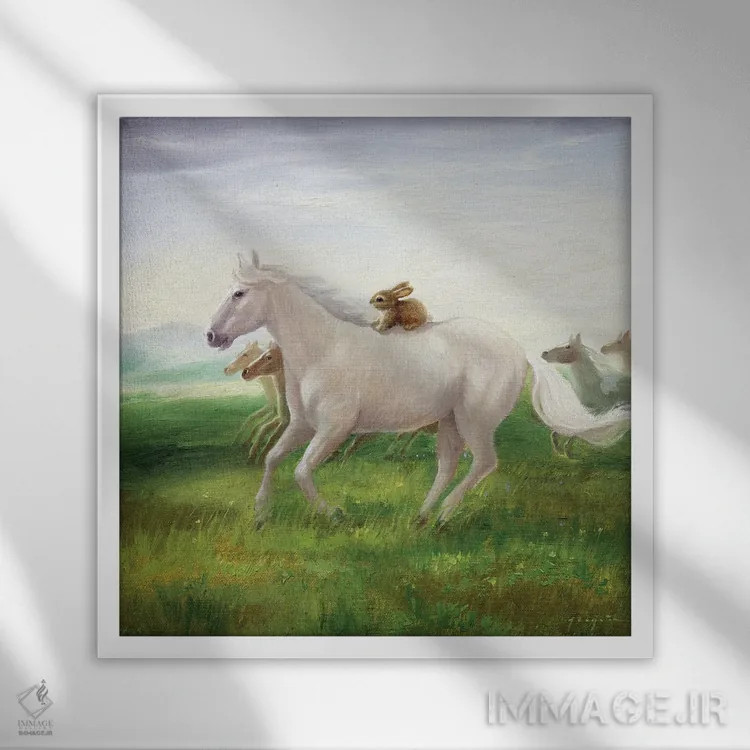 تابلو ایزابل و گله اثر دیوید جواکین - نمای قابدار سفید