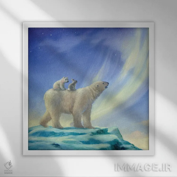 تابلو ایزابل و شفق قطبی اثر دیوید جواکین - نمای قابدار سفید