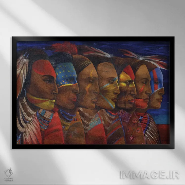 تابلو رقصندگان شب اثر دیوید جواکین - نمای قابدار مشکی