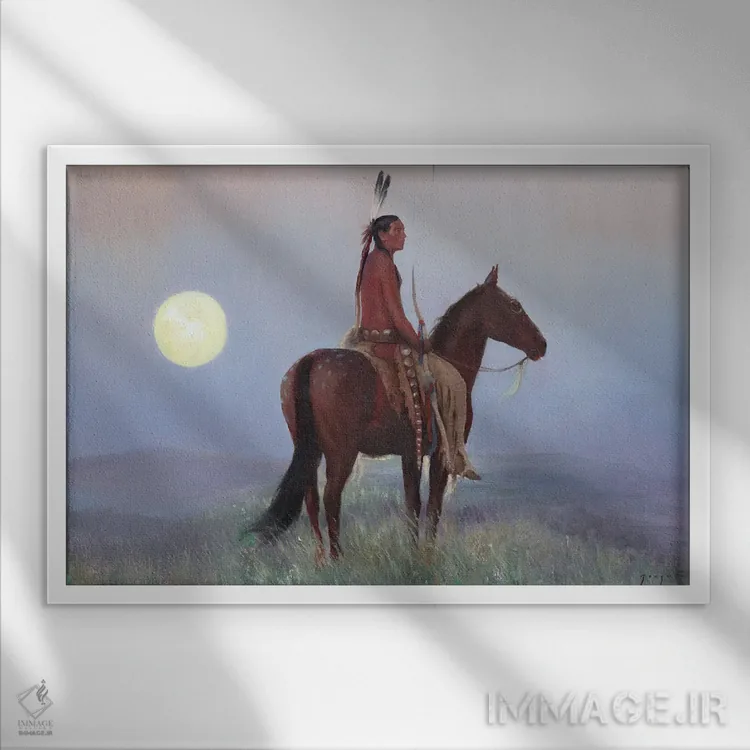 تابلو ماه رسیدن تمشکهای خاردار اثر دیوید جواکین - نمای قابدار سفید