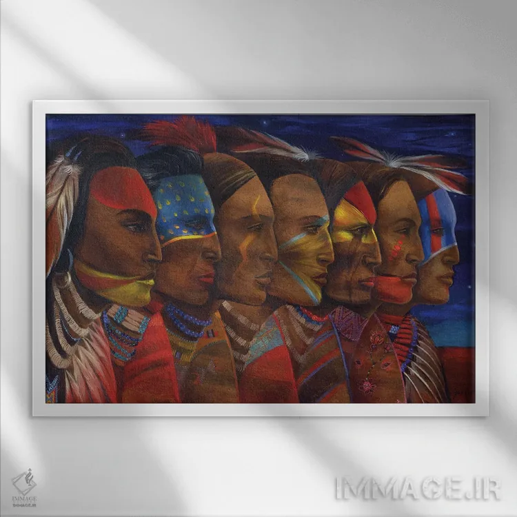 تابلو رقصندگان شب اثر دیوید جواکین - نمای قابدار سفید