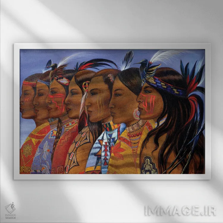 تابلو رقصندگان صبح اثر دیوید جواکین - نمای قابدار سفید