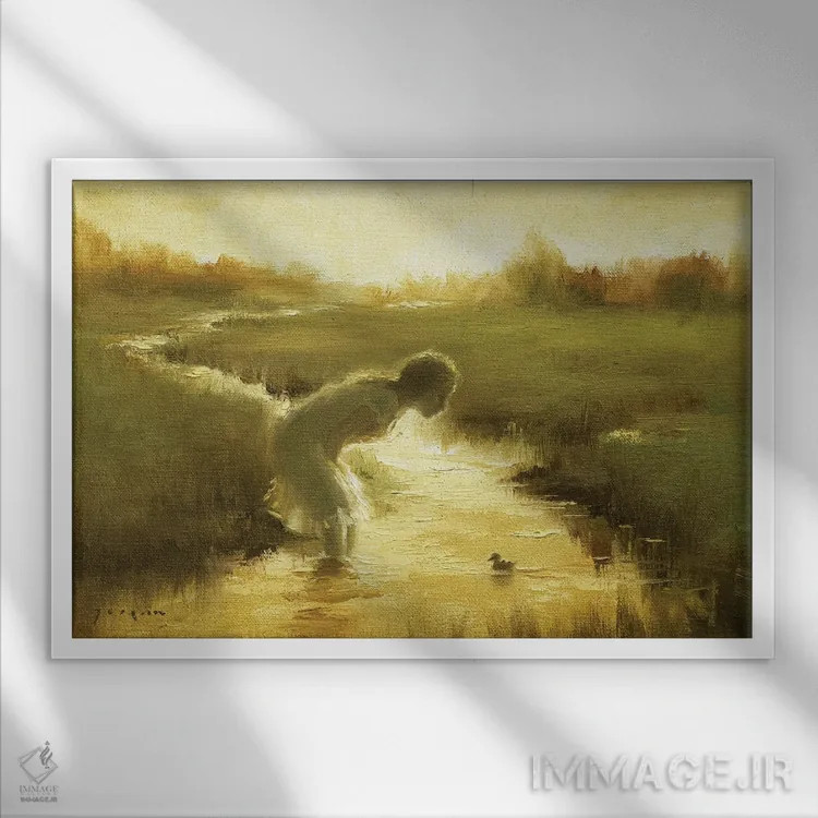 تابلو دوستان جدید اثر دیوید جواکین - نمای قابدار سفید