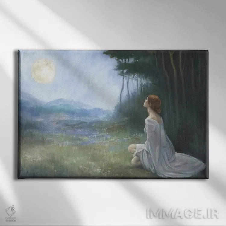 تابلو دختر ماه اثر دیوید جواکین - نمای روبهرو روی دیوار