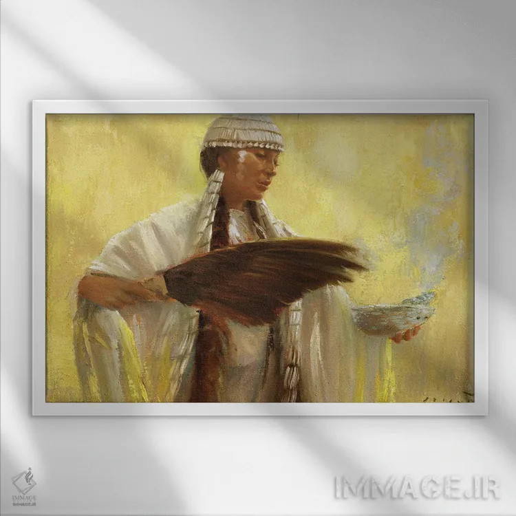 تابلو برکتها اثر دیوید جواکین - نمای قابدار سفید