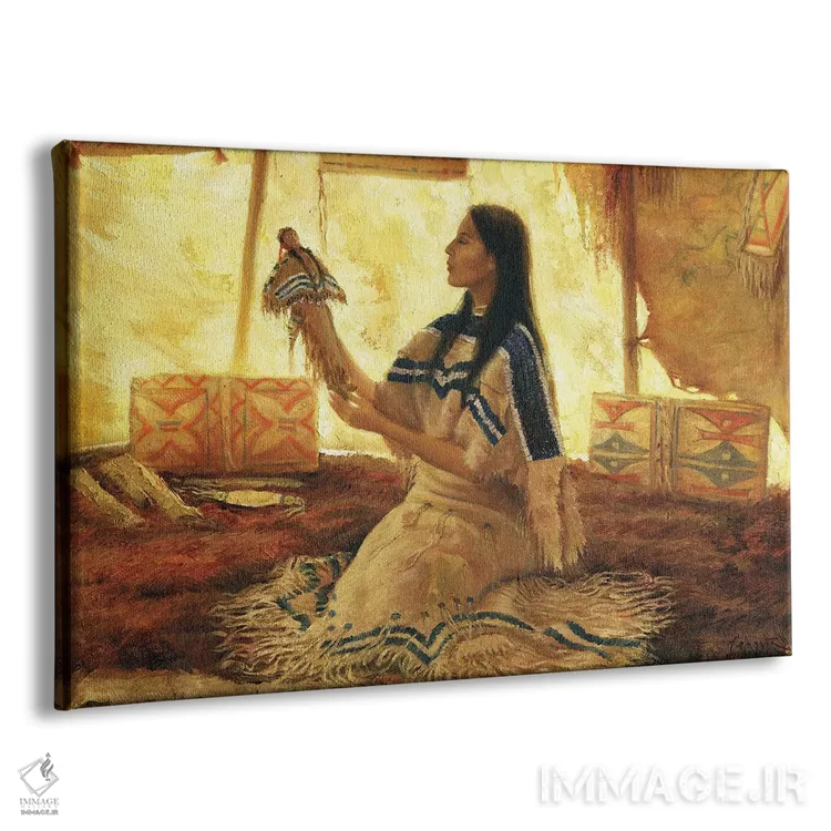 تابلو هدیهای برای دخترش اثر دیوید جواکین - نمای پرسپکتیو محصول