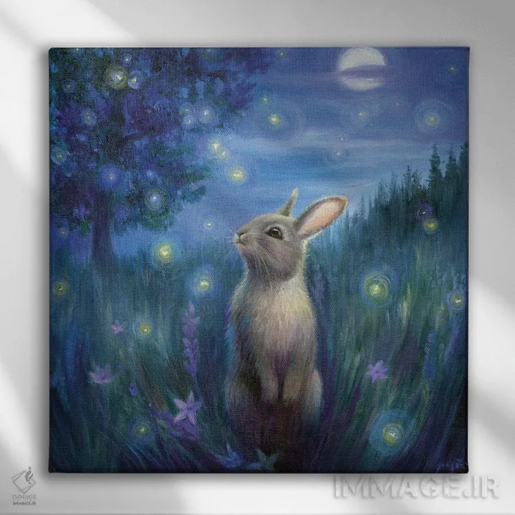 تابلو ایزابل و کرمهای شبتاب اثر دیوید جواکین - نمای روبهرو روی دیوار