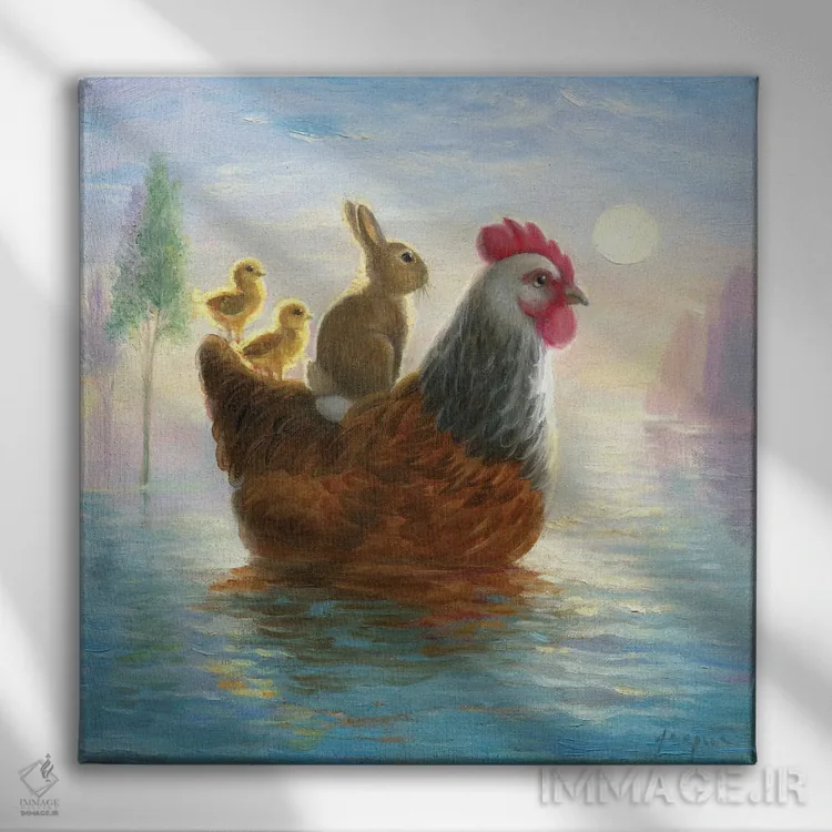 تابلو ایزابل و سیل اثر دیوید جواکین - نمای روبهرو روی دیوار