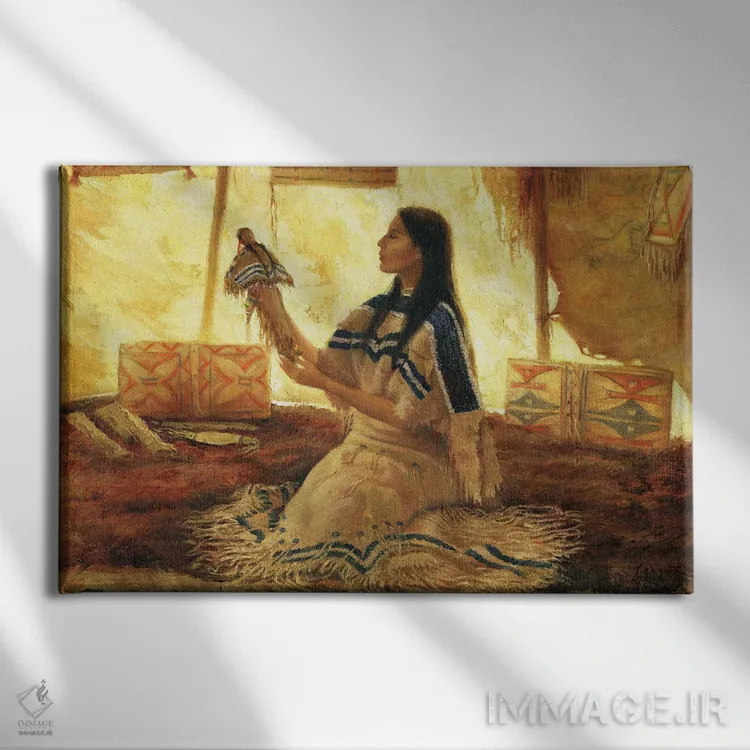 تابلو هدیهای برای دخترش اثر دیوید جواکین - نمای روبهرو روی دیوار